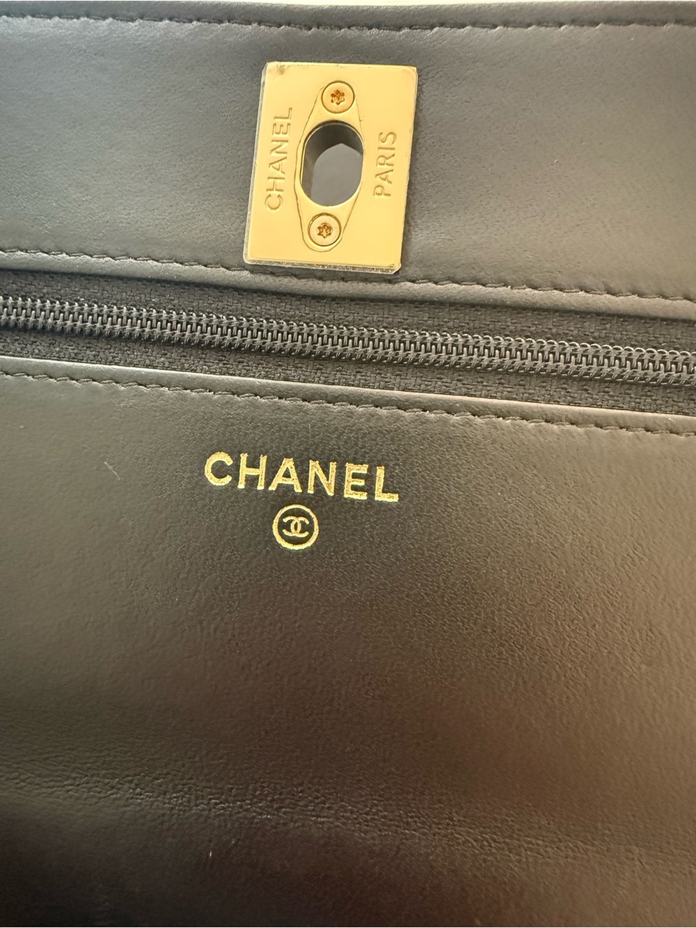 Chanel Lambskin Quilted Trendy CC Wallet On Chain WOC Black - Picture 9 of 16